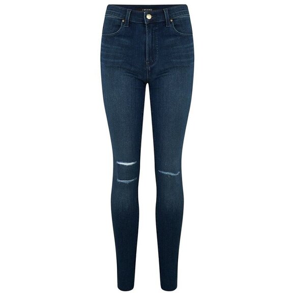 J Brand Women's Blue Denim Maria High Rise Skinny Jeans Fix Destruct Size 26 - Picture 1 of 12